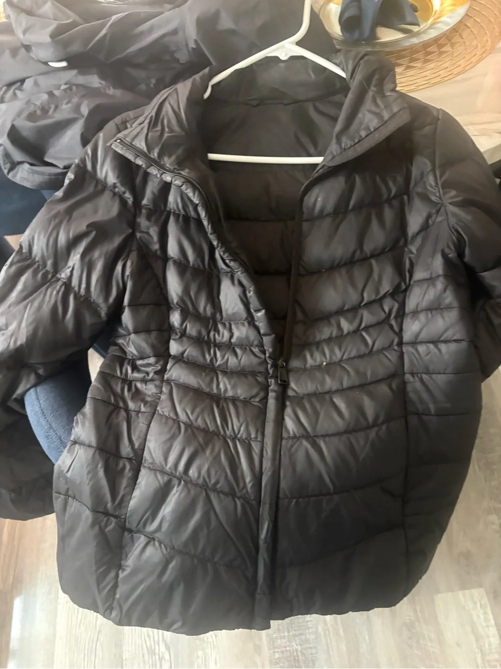 The North Face Women's Black Puffer Jacket with Contoured Stitching